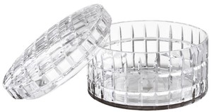 Casa Padrino Luxus Glasschale mit Deckel  21 x H. 13 cm - Runde Deko Schale aus mundgeblasenem Glas