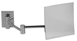 Casa Padrino Luxus Kosmetik Spiegel Silber 15 x 38 x H. 17 cm - Verstellbarer Kosmetik Wandspiegel - Badezimmer Schmink Spiegel - Badezimmer Accessoires - Luxus Qualitt - Made in Italy