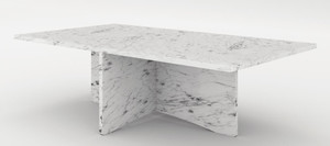 Casa Padrino Luxus Marmor Couchtisch Wei 130 x 70 x H. 35 cm - Rechteckiger Wohnzimmertisch aus hochwertigem spanischen Carrara Marmor - Luxus Mbel