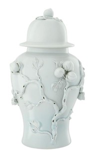 Casa Padrino Luxus Porzellan Vase / Krug mit Deckel Hellmintfarben  30 x H. 47 cm - Hotel & Restaurant Deko Accessoires