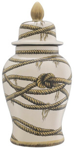 Casa Padrino Luxus Porzellan Vase Beige  31 x H. 67 cm - Runde Blumenvase mit Deckel - Deko Accessoires