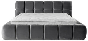 Casa Padrino Luxus Doppelbett Grau - Verschiedene Gren - Modernes Bett mit Matratze - Schlafzimmer Mbel