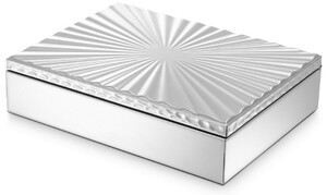 Casa Padrino Luxus Schmuckkasten Silber 20 x 15 x H. 5 cm - Schmuckschatulle - Aufbewahrungsbox - Deko Accessoires - Luxus Qualitt