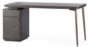 Casa Padrino Luxus Schreibtisch Braun / Bronze 150 x 60 x H. 75 cm - Massivholz Brotisch mit Schublade und Tr - Computertisch - Bro Mbel - Luxus Mbel - Luxus Einrichtung - Luxus Qualitt