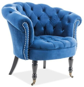 Casa Padrino Chesterfield Sessel 87 x 78 x H. 83 cm - Verschiedene Farben - Eleganter Salon Sessel mit edlem Samtsoff - Chesterfield Mbel