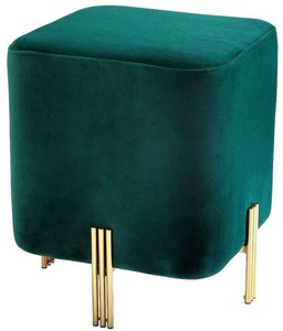 Casa Padrino Luxus Sitzhocker 40 x 40 x H. 45 cm - Verschiedene Farben - Edler Samt Hocker - Luxus Mbel