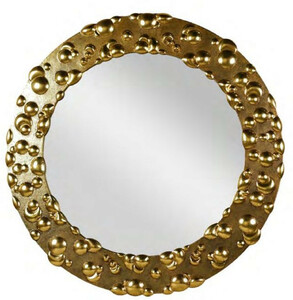 Casa Padrino Designer Spiegel Antik Gold  150 cm - Runder Metall Wandspiegel - Wohnzimmer Spiegel - Garderoben Spiegel - Luxus Qualitt