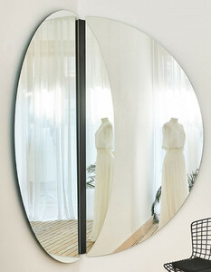 Casa Padrino Luxus Eckspiegel Schwarz 150 x 3,5 x H. 150 cm - Eck Wandspiegel - Hotel Spiegel - Boutique Spiegel - Luxus Qualitt