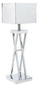 Casa Padrino Designer Tischleuchte Silber 16,5 x 12,5 x H. 52 cm - Moderne Metall Schreibtischleuchte - Luxus Kollektion