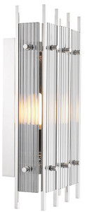 Casa Padrino Luxus Wandleuchte Silber / Grau 23 x 12 x H. 42 cm - Elegante Wandlampe mit Rauchglas - Luxus Qualitt
