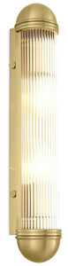 Casa Padrino Luxus Wandleuchte Antik Messingfarben 7 x 7,5 x H. 40 cm - Elegante Metall Wandlampe mit Glas Lampenschirm - Luxus Leuchten