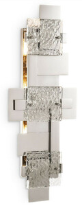 Casa Padrino Luxus Wandleuchte Silber 29,5 x 11 x H. 77 cm - Wohnzimmer Wandlampe - Exzellente Verarbeitung - Luxus Kollektion