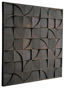Casa Padrino Luxus Wandrelief Bronze 105 x 4,5 x H. 105 cm - Quadratisches Wandbild - Wohnzimmer Deko - Hotel Deko - Wanddeko - Deko Accessoires - Luxus Mbel - Luxus Kollektion