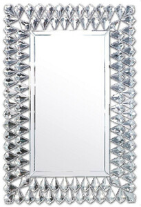 Casa Padrino Art Deco Kristall Wandspiegel 66, 2 x 3 x H. 96,6 cm - Rechteckiger Wohnzimmer Spiegel - Art Deco Mbel