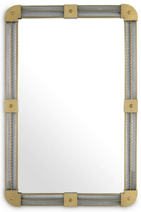 Casa Padrino Luxus Wandspiegel Antik Messingfarben 80 x 5 x H. 122 cm - Beleuchteter Wohnzimmer Spiegel mit handgefertigtem Glas - Schlafzimmer Spiegel - Garderoben Spiegel - Luxus Mbel