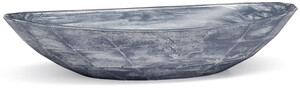 Casa Padrino Luxus Waschbecken Schale Grau / Wei 60,9 x 29,7 x H. 11,9 cm - Handgefertigtes Beton Waschbecken - Badezimmer Accessoires - Luxus Badezimmer Zubehr