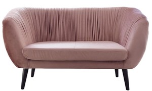 Casa Padrino Luxus Sofa mit dekorativen Falten 144 x 79 x H. 81 cm - Verschiedene Farben - Hotel Mbel