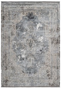 Casa Padrino Teppich Vintage Silber - Verschiedene Gren - Rechteckiger Teppich im Vintage Look - Wohnzimmer Deko Accessoires