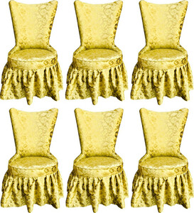 Pomps by Casa Padrino Luxus Barock Schloss Esszimmersthle Gold Bouquet Muster / Gold - Pompse Barock Sthle designed by Harald Glckler - 6 Esszimmersthle - Barock Mbel