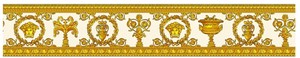 Versace Designer Barock Vliestapete Vanitas 343052 Wei / Gold - Design Tapete - Deko Accessoires