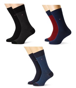Tommy Hilfiger Herren Strmpfe Business Socken mehrere Farben 2 Paar SMALL STRIPE