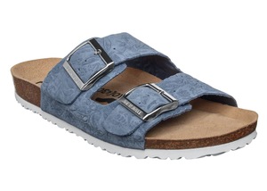 JOE N JOYCE London Sandale Sandalette Hausschuhe Komfort Bleu