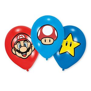 Super Mario Bros. - 6 Latexballons 27,5 cm