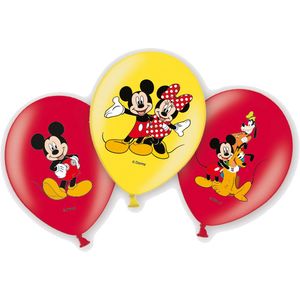 Mickey Maus Club Haus - 6 Latexballons 4-seitig 27,5cm