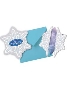 Frozen / Die Eisknigin 6 Einladungskarten inkl. Umschlag
