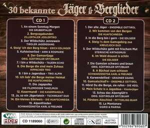 30 bekannte Jger & Berglieder 2er CD