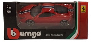 Bburago 18-56110 - Ferrari Race & Play: Modellauto 458 Italia Speciale, 1:64
