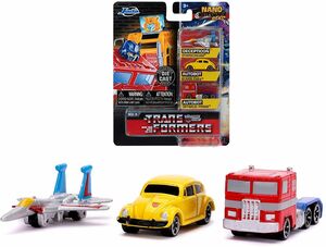 Jada Toys 253111005 - Transformers 3-er Set Spielzeugautos, 4cm