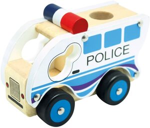 Holzauto - Polizei