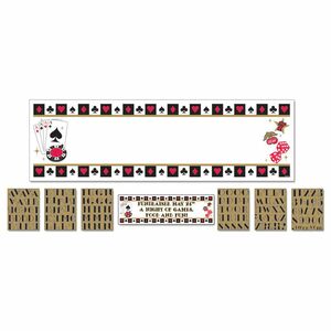 Folienbanner Place Your Bets personalisierbar 165 x 50,8 cm