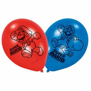 Super Mario Bros. - 6 Latexballons 22,8 cm