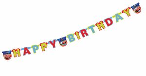 Procos 3576 - Disney Cars 2 - Happy Birthday Letter Banner 2,2m