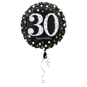 Sparkling Birthday 30. Geburtstag - Folienballon 43cm