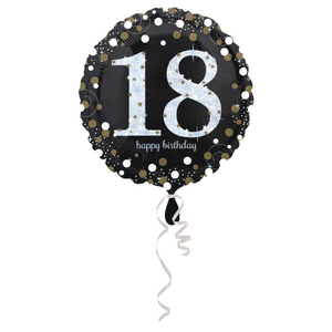 Sparkling Birthday 18. Geburtstag - Folienballon 43cm