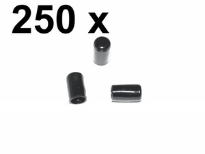 250 Stck - Kappe fr Rundrohr D=6 mm L=11 mm schwarz PVC