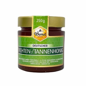 Honig Wernet Traditionsimker im Schwarzwald Deutscher Fichten-/Tannenhonig im 250g Glas