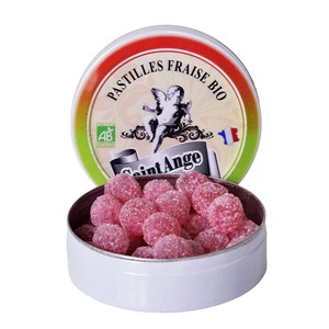 Saint-Ange Pastilles Fraise Bio - Bio Erdbeere Pastillen aus Frankreich 50g