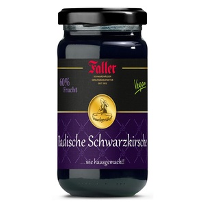 Faller Badische Schwarzkirsch-Konfitre extra: Hausgemachter Genuss, 60% Frucht, 330g