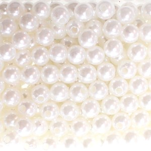 250 Kunstperlen 8mm Perlen Wachsperlen Dekoperlen Bastelperlen Loch Kunstperlen