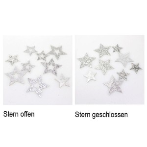 36 Streuteile Sterne Schneeflocke Acryl silber 3-4,5cm Winter Weihnacht Advent