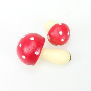 2 Fliegenpilze Pilze knstlich Set ca. 5 + 8cm rot wei Herbst Deko Waldpilze