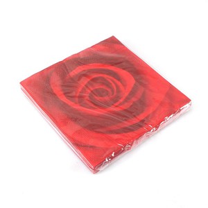 20 Servietten rote Rose 3-lagig 33x33cm Papierservietten Tissue Serviette Blume
