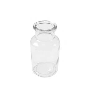 Flasche ca. 250ml H12,3cm 6,5cm klar Glas Vase Blumenvase Tischvase Dekoflasche