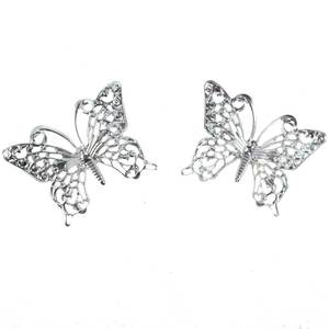 48 Metall Schmetterlinge silber ca.3,6x2,7cm Butterfly Schmetterling Streu Deko