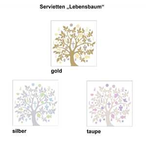 20 Servietten Lebensbaum Kelch Taube 3-lagig 33x33cm Konfirmation Kommunion Serviette
