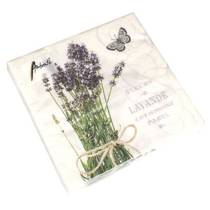 20 Servietten Lavendel 3-lagig 33x33cm Provence Frankreich Paris Garten Kruter